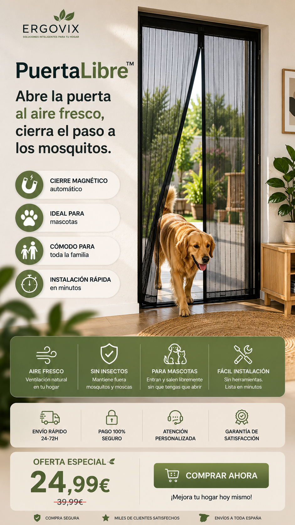 MosquiFree™ "Aire fresco. Cero mosquitos."